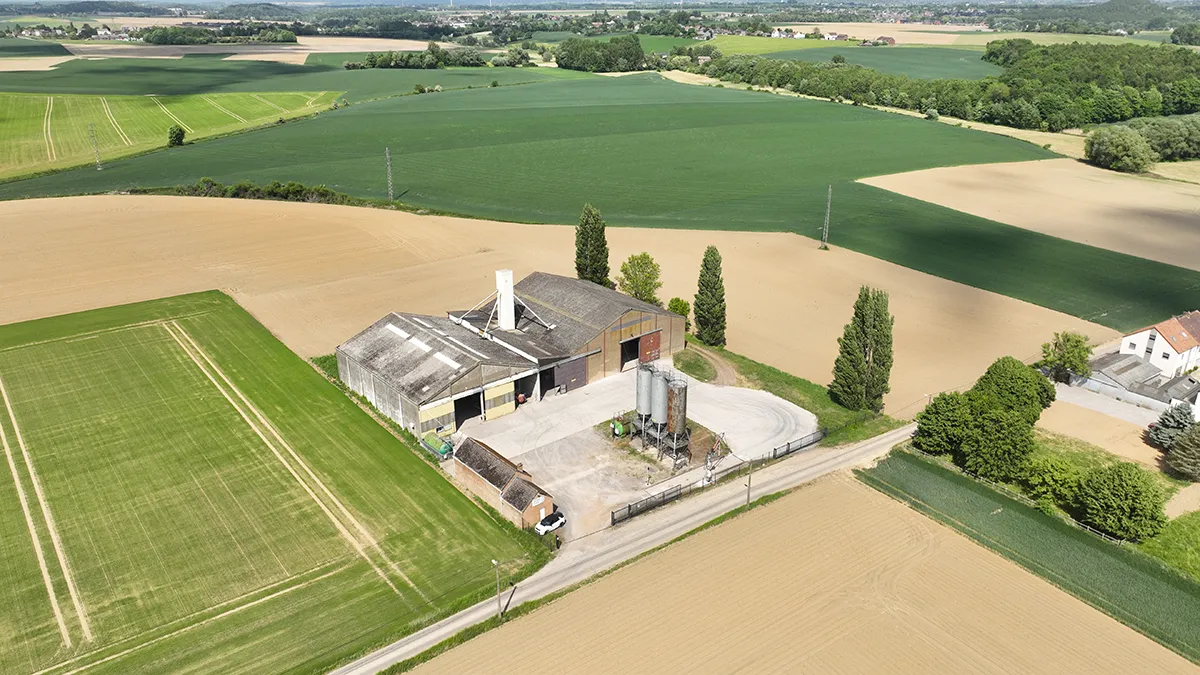 Photo a&eacute;rienne du d&eacute;p&ocirc;t de Anderlues