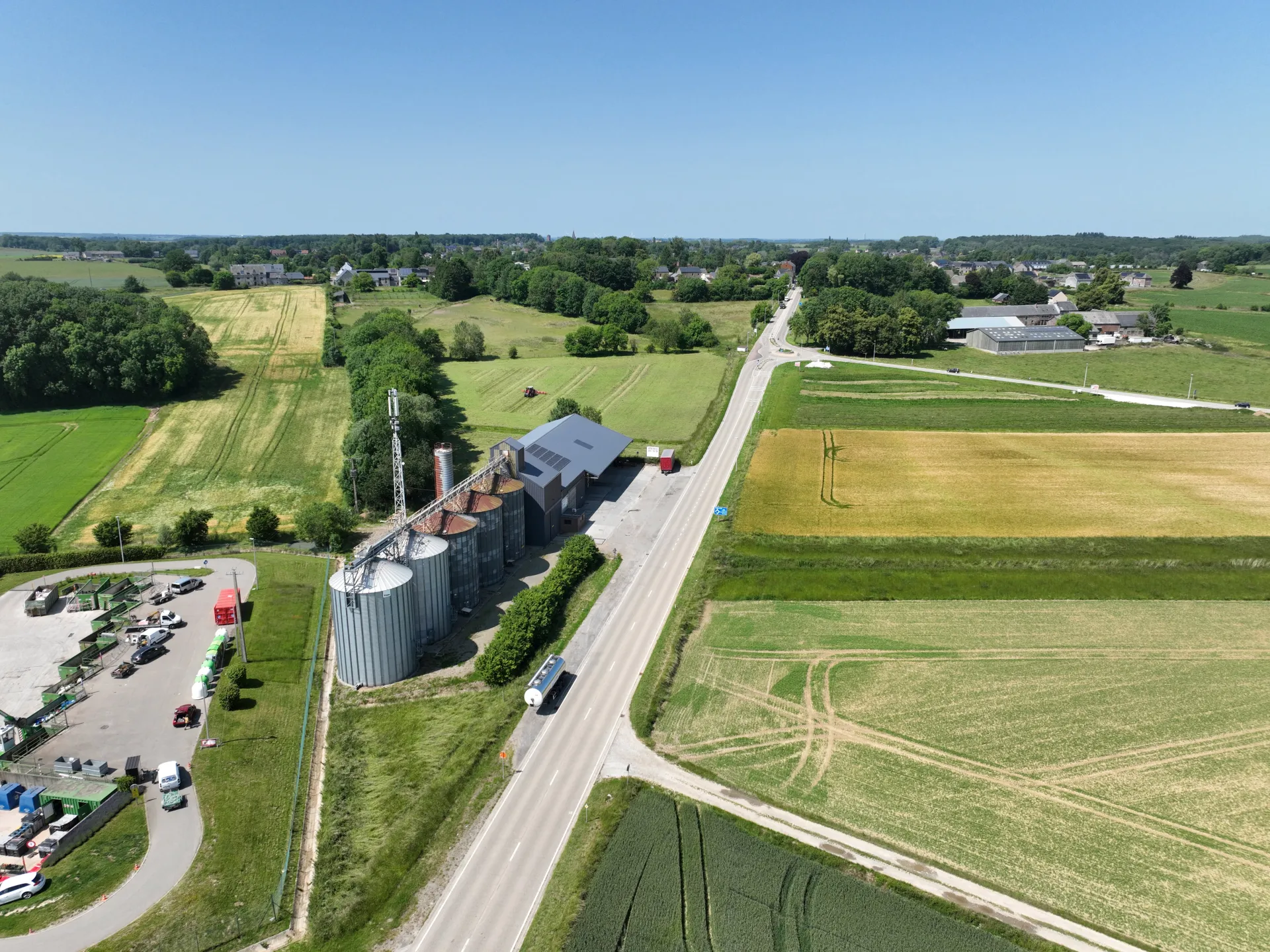 Photo a&eacute;rienne du d&eacute;p&ocirc;t de Ohey