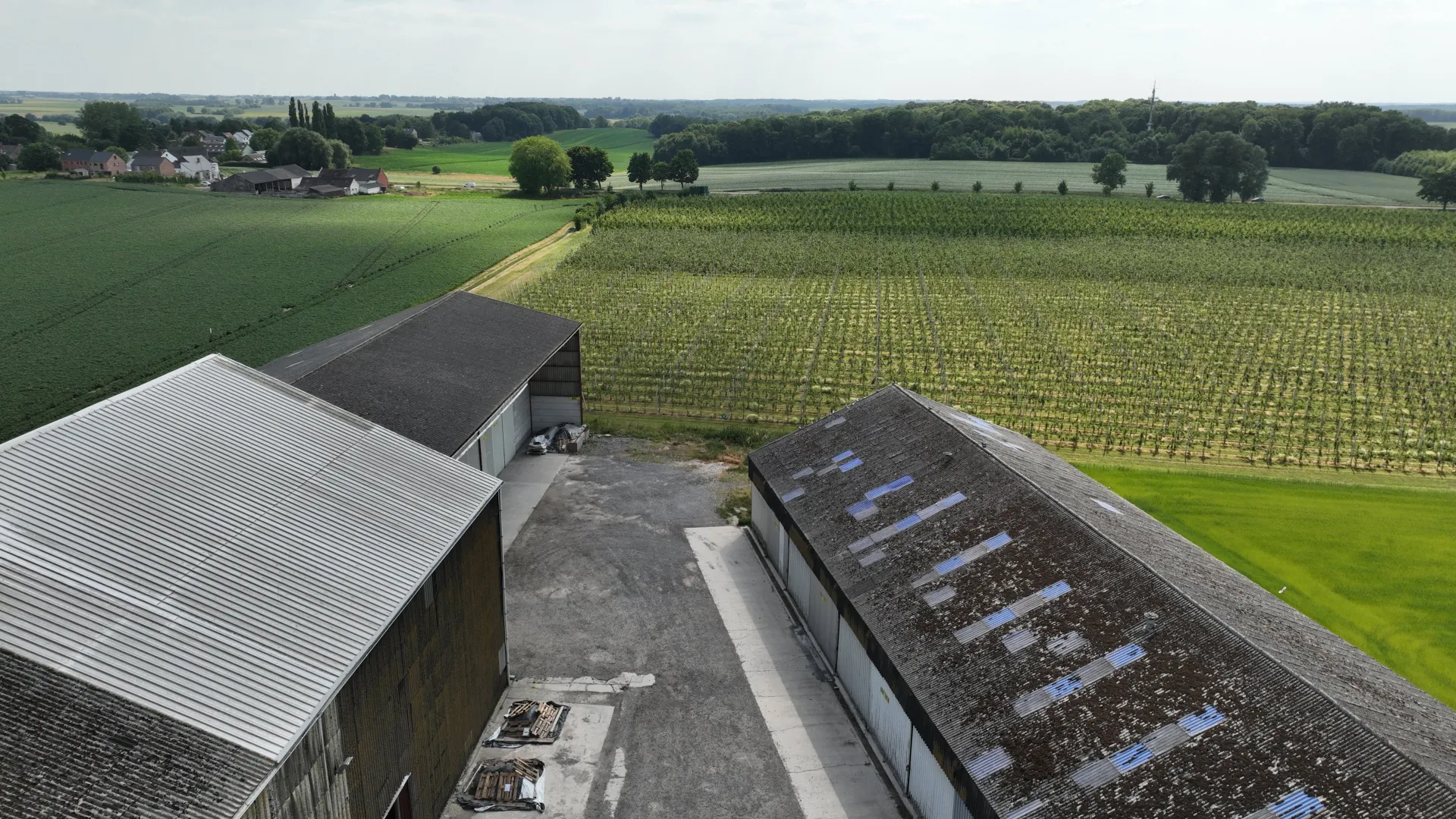 Photo a&eacute;rienne du d&eacute;p&ocirc;t de Pietrebais